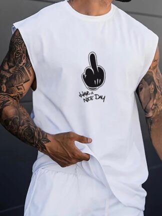 Camisilla estampada cuello redondo en algodón Grueso y Lycrado