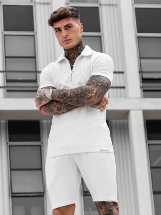 Set de Camiseta con cremallera + Pantaloneta en algodón Grueso y Lycrado