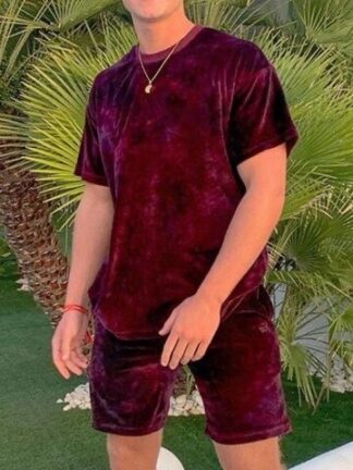 Set de Camiseta + Pantaloneta en Terciopelo Grueso y Lycrado