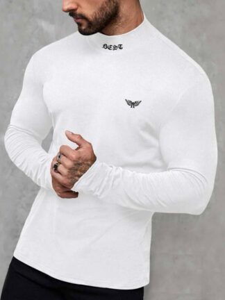 Buso estampado de cuello alto en algodón Grueso y Lycrado