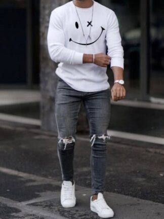 Buso estampado cuello redondo en algodón Grueso y Lycrado