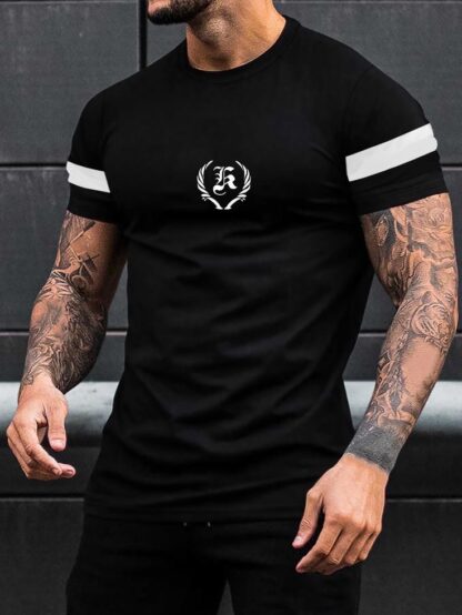 Camiseta color combinado en mangas de algodón Grueso y lycrado
