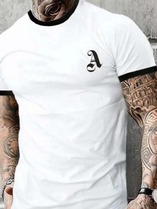 Camiseta doble color en algodón Grueso y Lycrado